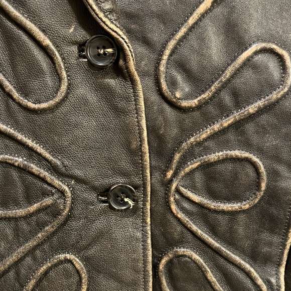 Distressed Leather Jacket - Large - Picture 2 of 7
